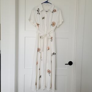 NWOT Bohme White Midi Dress Size Small